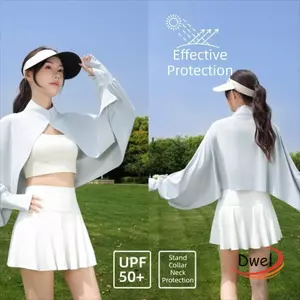 Tay áo mùa hè DWEL, Khăn choàng chống nắng dài tay bằng lụa băng, Thời trang thoáng khí chống nắng mỏng che nắng ngoài trời