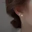 AqToCna Bông Tai Nữ Mini Đính Đá Zircon Hình Ngôi Sao Mặt Trăng Phong Cách Hàn Quốc Dễ Thương, Quà Tặng Trang Sức Thời Trang