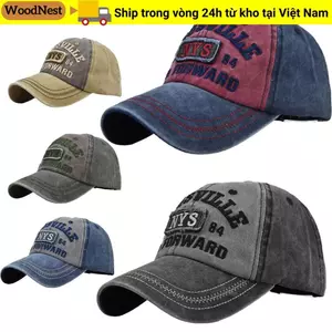 Mũ bóng chày thêu chữ WOODNEST, Mũ bóng chày thể thao ngoài trời Hip Hop đau khổ, Mũ Snapback mùa hè cổ điển dành cho nam nữ