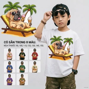 Áo phông trẻ em in hình bé trai Cho bé 2-12 tuổi Mềm mại Dễ phối đồ