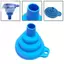 Phễu ô tô có thể gập lại đa năng bằng silicon màu xanh cho dầu nhiên liệu xăng