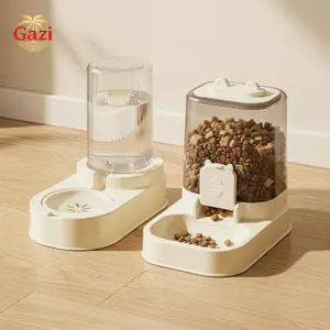 Bộ bình đựng nước và thức ăn tự động cho thú cưng Thiết kế tách rời Nạp trọng lực Quà tặng hoàn hảo cho những người yêu thích thú cưng Mèo Chó Sử dụng cho ăn tại nhà [VN]