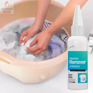 Tẩy rỉ sét bằng vải GILL, Nhanh chóng và dễ dàng cho quần áo rỉ sét bằng đồng, Chất tẩy rửa quần áo tẩy rỉ sét bằng nước 80ml