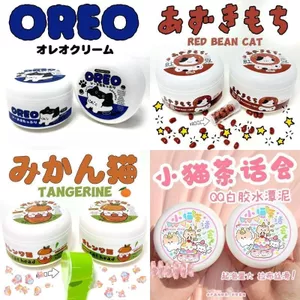 Slime Mèo Con Cả Gia Đình Thùng Bánh Sandwich Bánh Quy Tạo Bọt Kẹo Cao Su Hộp Lớn Kabi Dâu Pha Lê Puree Đồ Chơi Giải Nén 0624