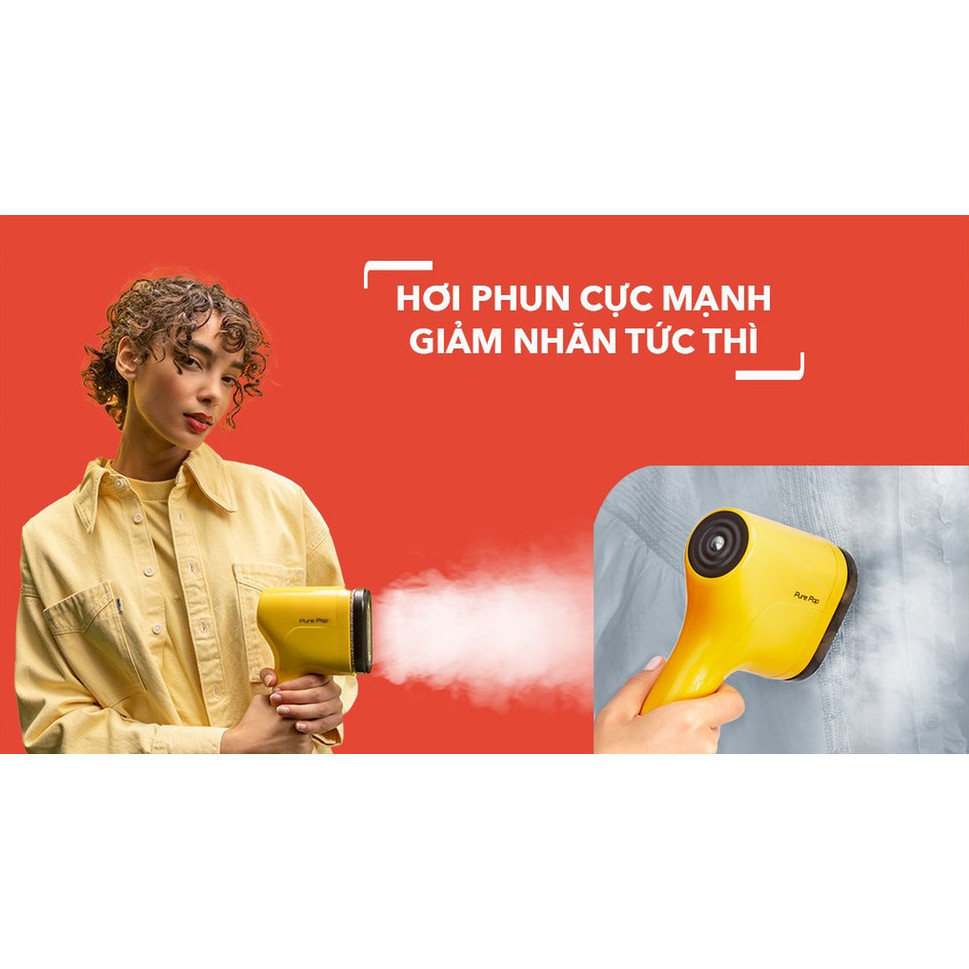Bàn Là Hơi Nước Cầm Tay Tefal Pure POP DT202 Mini Du Lịch, Kèm Túi Bảo Quản, Chính Hãng BH 24 Tháng