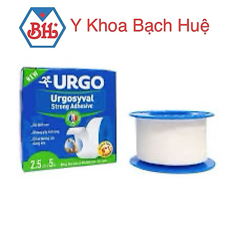 Băng keo lụa Urgo Syval 2.5cmx5m. Hộp 1 cuộn