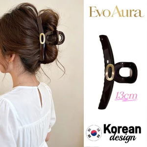 13cm Hình Bầu Dục Vàng Nhãn Vuốt Tóc Kẹp Thanh Lịch Độc Đáo Cá Mập Kẹp Tóc Dày Barrettes Dụng Cụ