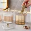 GCDHome Hộp đựng khăn bông trong suốt Hộp đựng đồ trang điểm Hộp lưu trữ bông Swab Hộp đựng mỹ phẩm Phòng tắm Hộp đựng lọ HOT