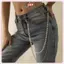 JRP Đơn Giản Dây Thắt Lưng Cho Nữ Tính Khí Ngọc Trai Đính Hạt Hình Chữ U Dây Xích Hip Hop Ro Cá Tính Quần Jean Dây Xích Phụ Kiện JRP