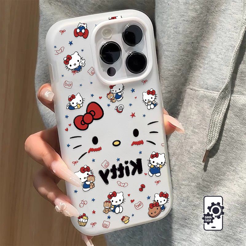 Ốp Lưng Cho Realme Cổ Điển Nơ Đỏ Hoạt Hình Apple Chống Vân Tay C85 C53 C63 C67 C65 C75 C51 C55 C35 C71 C21Y C20 C30 11 C21 C31 C33 5i 6i 5 C15 15X Note 50 60