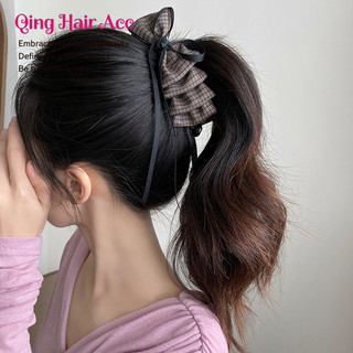 Hàn Quốc Lưới Nơ Chuối Kẹp Phong Cách Mới Streamer Phong Cách Cao Thấp Dọc Kẹp Phẳng Ngang Kẹp Dọc Kẹp Nữ