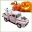 Đồ trang trí Halloween cho bàn làm việc Xe tải ma Trang trí ngày lễ Trang trí để bàn lễ hội cho chủ nhà Người thuê nhà gelhvn