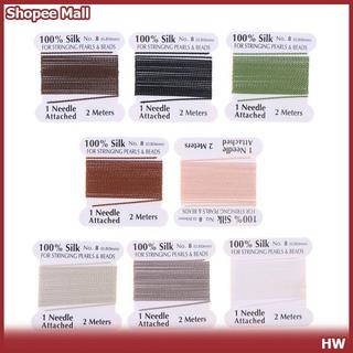 HWETR 8 # 0.8mm * 2 mét Giá xuất xưởng Nhiều màu 100% Màu Hồng Tự Nhiên Trắng Dây Lụa Dành Cho Nữ DIY Trang Sức Làm