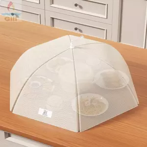Vỏ đĩa GILL, Vỏ bọc thực phẩm có thể giặt được chống bụi, Lưới có thể gập lại Bàn ăn kháng khuẩn Bàn ăn