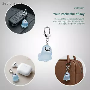 # HB # Glow In Dark Little Ghost Móc khóa Hộp đựng chìa khóa hoạt hình phát sáng dễ thương Quà tặng Halloween cho phụ kiện ô tô Bapa.