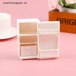 VFZ Nhà Búp Bê Thu Nhỏ Ghế Tủ Lạnh Đồ Chơi Nhà Bếp Nội Thất Trang Trí OTE