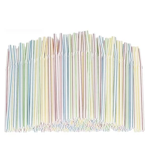 400 Ống hút dùng một lần bằng nhựa cho các bữa tiệc / Thanh / Cửa hàng đồ uống / Ống hút gia đình F