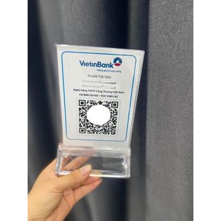 Bảng A6 để bàn  quét mã QR ngân hàng in theo yêu cầu