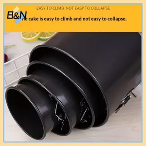 B & N Đáy Có Thể Tháo Rời Phụ Kiện Nhà Bếp Bánh Thép Carbon Khuôn Bánh Tròn Chảo Vòng Máy Nướng Khuôn Nướng Chống Dính.