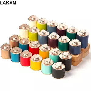 LAKAM 1 Cái Thiếc Trà Nhỏ, Hộ Gia Đình Trống Tan Hộp Bảo Quản, Du Lịch Di Động Chắc Chắn Hộp Đóng Gói Lọ Kín Trà Đen Xanh