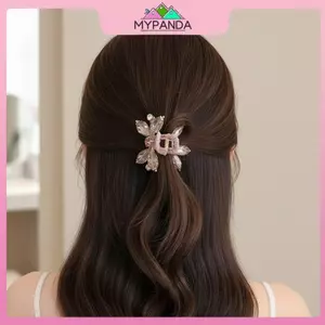 MYPANDA Pha Lê Nửa Lên Tóc Tinh Tế Kim Cương Giả Bên Kẹp Tóc Cá Mập Cho Nữ.