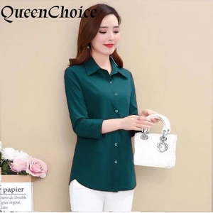 Áo Sơ Mi Nữ Tay Dài Nữ Mẹ Chắc Chắn Áo Công Sở Nữ OL Áo Làm Việc