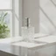 Máy phân phối với máy bơm Chrome Chai bơm bọt trong suốt Hộp đựng xà phòng tạo bọt Hộp đựng chắc chắn Di động cho phòng tắm, Vanity