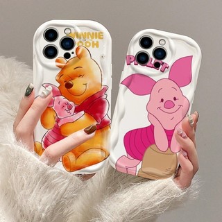 Dành Cho infinix Hot 50i 40 30i 30 Chơi Smart 8 9 Note 12 30 Pro G96 Winnie The Pooh Tiger Pig Vỏ Sóng 3D Dễ Thương Ốp điện thoại Mềm