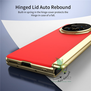 Nắp Bản Lề Tự Động Phục Hồi Da Feel Case Funda Cho Honor Magic V3 Vs3 V5 AG Vỏ Kính Cường Lực Mờ