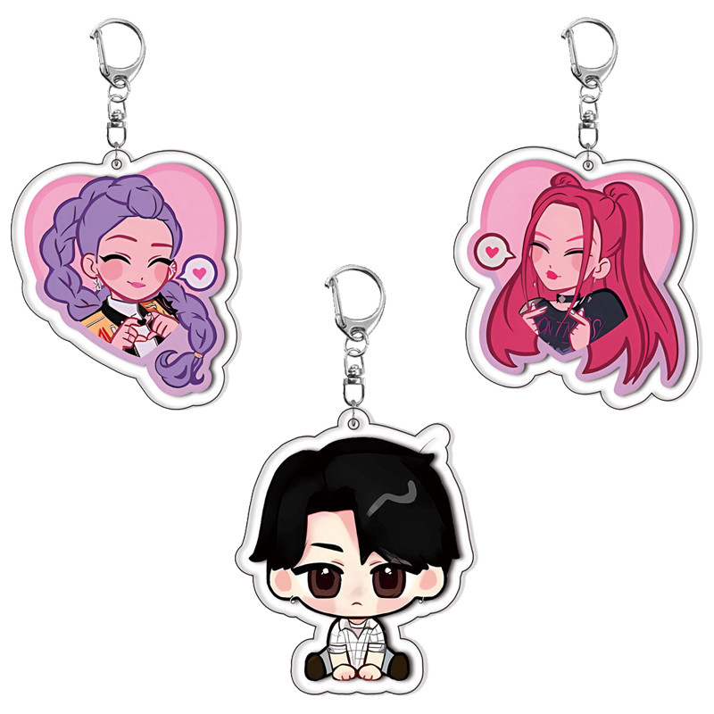 HT2 K-Pop Demon Hunters Acrylic Móc Khóa MIRA RUMI Mặt Dây Chuyền Túi Phụ Kiện Anime Ngoại Vi TH2