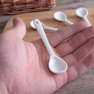 2g Thìa Muối 9.8cm Cấp Thực Phẩm ins Hộ Gia Đình Thìa Gốm Tay Cầm Cực Dài Thìa Cà Phê Gia Vị Thìa Tay Cầm Ngắn Siêu Nhỏ 8JGX