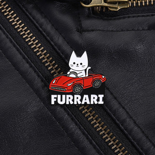 Mèo trắng dễ thương lái xe Ferrari kim loại - Bộ quà tặng cá tính cho bạn bè