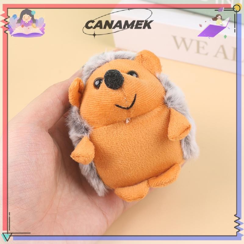 CANAMEK Dễ Thương Nhím Sang Trọng Hoạt Hình Động Vật Mặt Dây Chuyền Mềm Nhồi Bông Búp Bê Móc Khóa Ba Lô Túi Ô Tô Móc Khóa Nhẫn Trang Trí Trẻ Em Quà Tặng CSF
