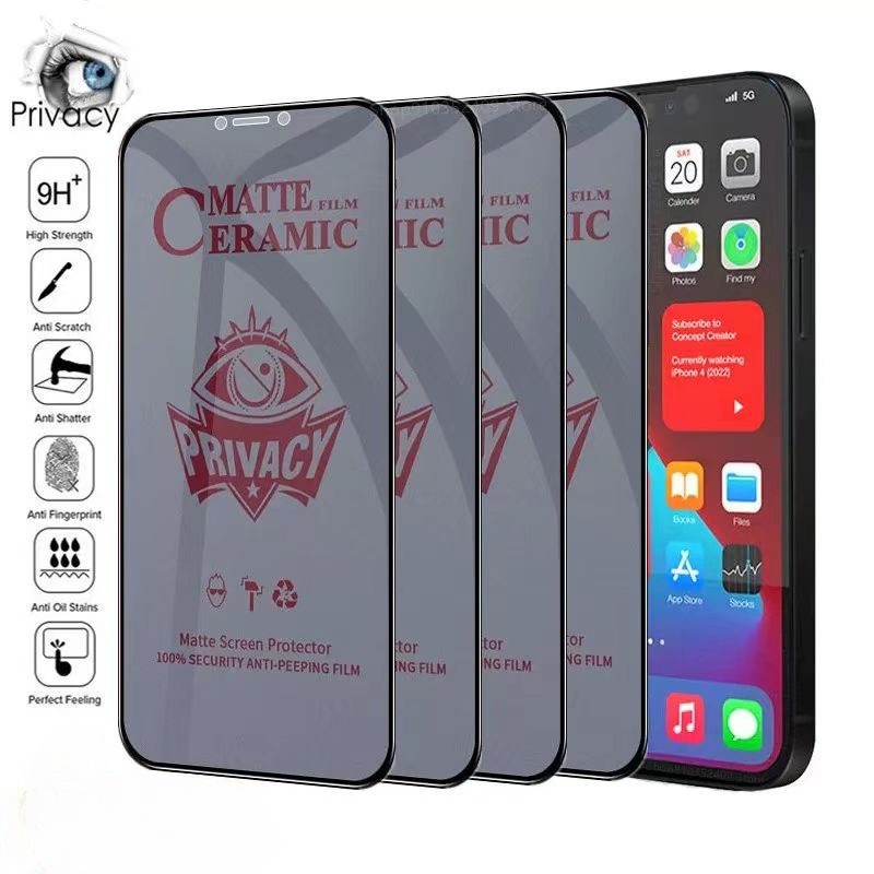 3 Mờ Chống Riêng Tư Phim Mềm Phim Bảo Vệ IPhone Thích Hợp Cho iPhone 17 16 15 14 13 12 11 Pro Max Air Plus XR X XS Max Bảo Vệ Màn Hình
