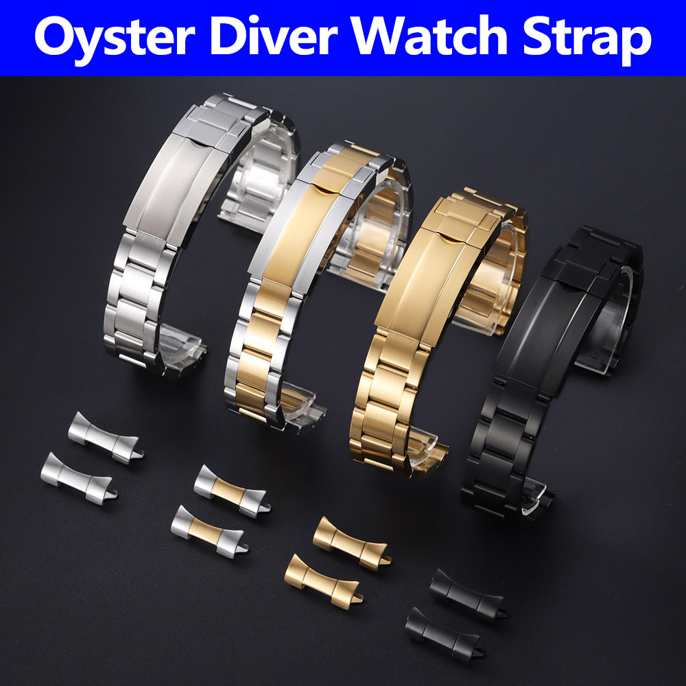 Dây đeo đồng hồ bằng thép không gỉ Oyster Diver cao cấp cho Rolex Submariner Daytona Datejust 20mm 21mm 22mm cho Water Ghost Jubilee Dây đeo đồng hồ Vòng tay nam nữ