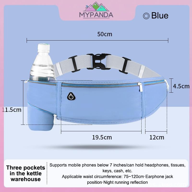 MYPANDA - Thắt lưng thể thao cho nam và nữ với túi chống nước, ví đựng tiền và holder điện thoại, phù hợp phòng tập thể dục.