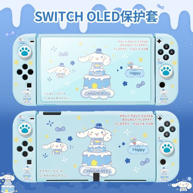 Ốp bảo vệ Cinnamoroll dễ thương cho Nintendo Switch 2 2025, Vỏ mềm và oycon mềm, chống sốc, chống trầy xước