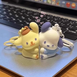 Sanrio Dễ Thương Pochacco Hoạt Hình Ba Lô Treo Trang Trí Đường Chó Nhỏ Dán Móc Khóa Từ Tính