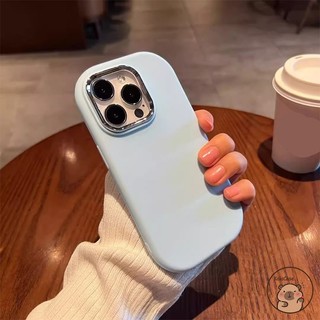 Tương Thích Cho Realme GT7 Pro GT6 GT3 Neo 6 SE 5 2T V50 V23 V20 V13 V11 V11S V1 GT Master Q3 Pro Carnival Neo7 Vỏ Điện Thoại Hình Bầu Dục Mạ Tròn Vỏ Màu Trơn