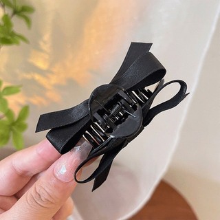 Thời trang kẹp tóc nhung nơ phong cách Hàn Quốc, màu đen thanh lịch cho nữ