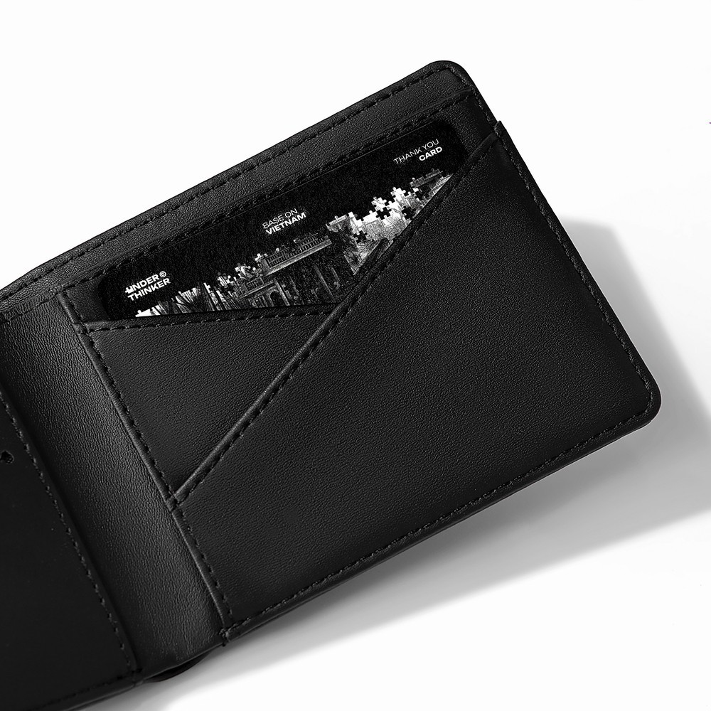 Ví Da PU Nam Nữ Monogram Signature Bóp Đựng Tiền Thẻ Nhiều Ngăn Chính Hãng | MONZI