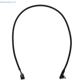 Charmantcc1 Bo mạch chủ cáp USB được bảo vệ USB 9Pin sang TypeC Truyền dữ liệu liền mạch