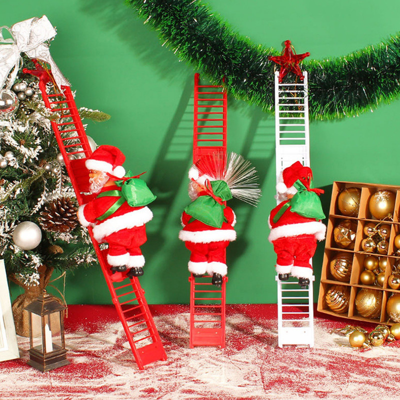 Thang Leo Núi ông Già Noel,Đồ Trang Trí Treo điện âm Nhạc,Chuyển động Chân Thực,Quà Tặng Cho Trẻ Em Trong Dịp Lễ