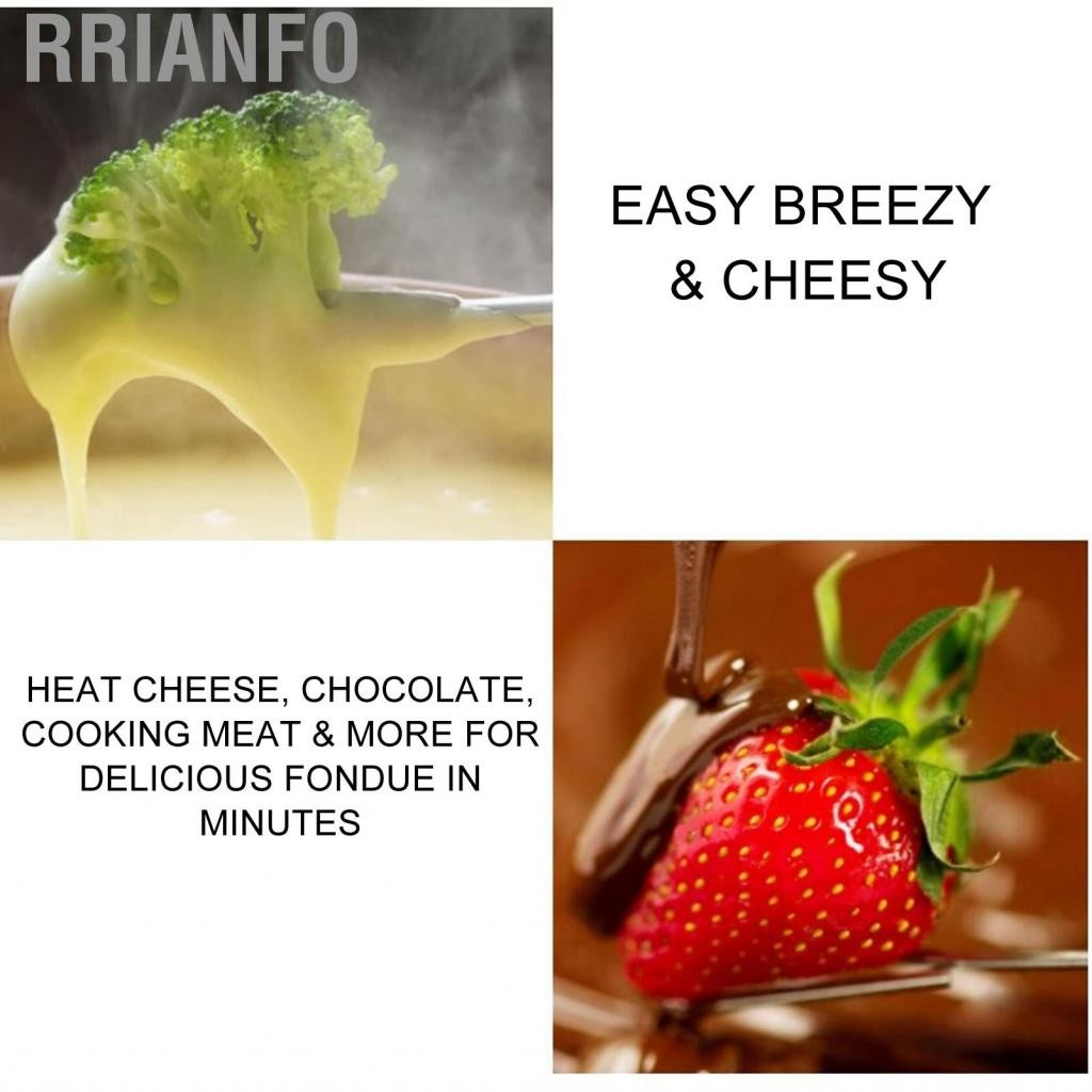 Rrianfo Rrianfo-VN Yunseity Mini Electric Fondue Pot Set Chocolate 25W 200ml Công suất nhúng Forks for Home (Hoa Kỳ cắm 110V 1100W cộng với 1100W)