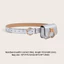 Túi đeo thắt lưng cổ điển dành cho nữ ROLY, Ví thắt lưng du lịch Vuông Gothic Fanny Packs, Da PU Đa năng Phong cách Y2K Thắt lưng khóa kim loại