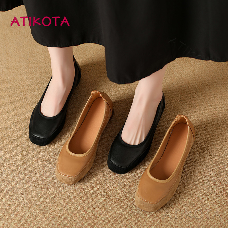 Giày Cao Gót Nữ Atikota Thời Trang Đa Năng Chống Trơn Trượt Thoải Mái Tối Giản Quyến Rũ Bơm