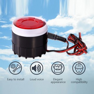 LOOKSHOW Chuông báo động áp điện còi báo động chống trộm có dây 12v 24V 220V 120db Báo động âm thanh Mini có dây còi báo động M8O3