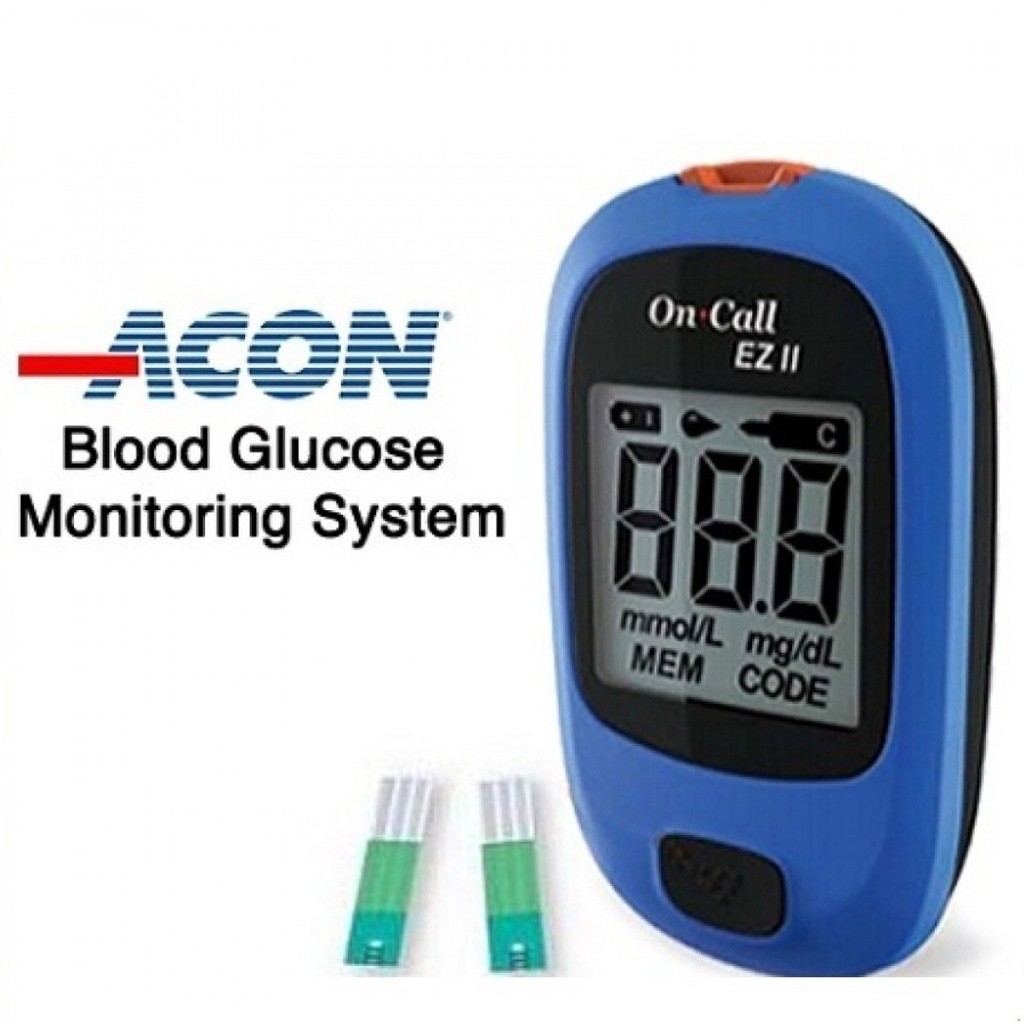 Máy Đo Đường Huyết Acon On-Call Ez II + Tặng kèm 25 que thử và 25 kim chích máu