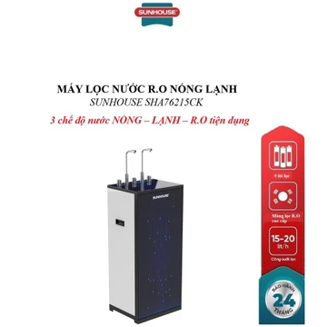 Máy lọc nước R.O nóng lạnh SUNHOUSE SHA76215CK, 3 chế độ nước NÓNG – LẠNH – R.O tiện dụng, Bộ lọc 9 cấp lọc sạch nước