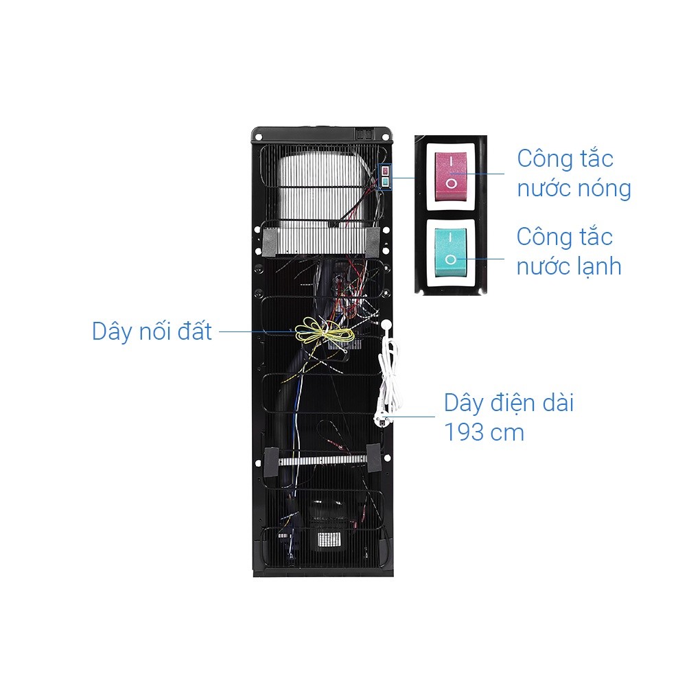 Cây nước nóng lạnh Toshiba RWF-W1917TV(K) - Công suất 650W - Bảo hành chính hãng 12 tháng